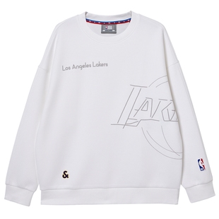 杰克琼斯男装NBA联名秋冬卫衣2025年新款圆领廓形长袖上衣