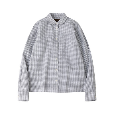 CycleDocument娃娃领格纹衬衫