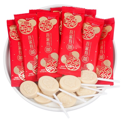 阿Q熊吾家有喜金喜字牛奶棒棒糖