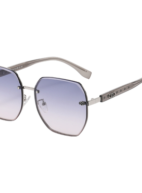 无框墨镜女高级感大脸可配带度数