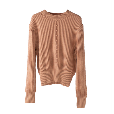 山羊绒羊毛混纺扭绳纹理毛衣