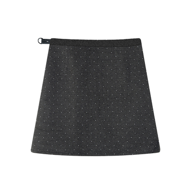 孕妇灰色波点包臀短裙