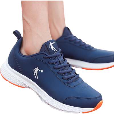 乔丹男鞋运动鞋子皮面防水跑步鞋