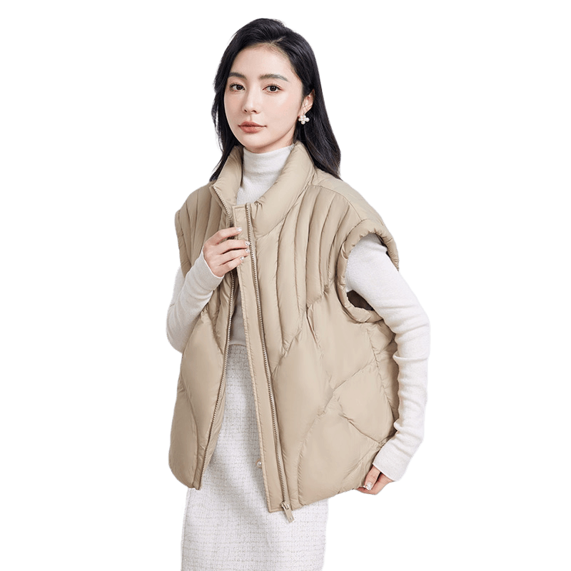 鸭鸭羽绒马甲女2025年短款上衣