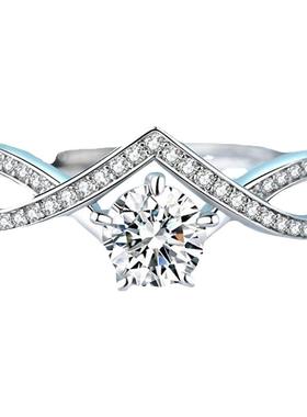 麻花扭臂五钻精致指环