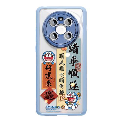 好运哆啦适用于华为mate60pro新手机壳mate50个性全包40pro创意防摔mate60带闪粉镜头50Pro国风透明文字小众