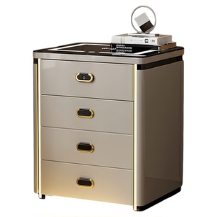 鹿匠床头柜保险柜2026新款一体式家用隐形防盗50cm宽奢华智能四斗柜搬不走人脸识别指纹密码隐藏式保险箱