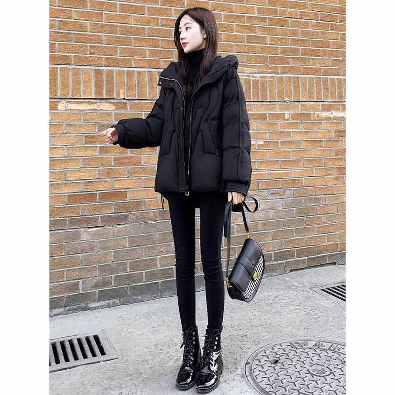 今年流行羽绒棉服女士短款加厚棉袄2025年冬季新款爆款面包服外套