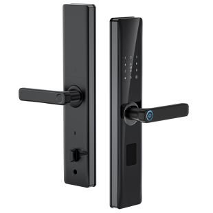 指纹锁防盗门密码锁家用电子锁刷卡民宿出租半自动一握开智能门锁