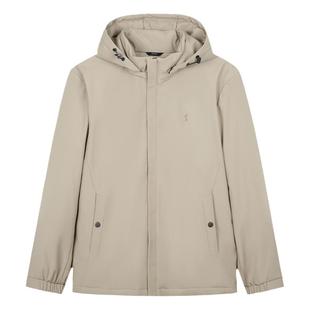 才子男装棉服男士2025秋冬新款保暖简约休闲短款黑色品牌棉衣外套