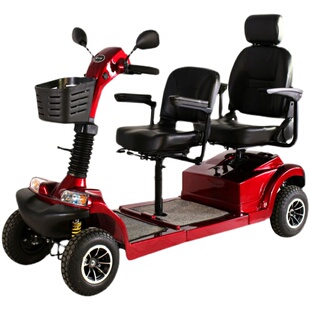 威之群老年人代步车三人座旅游景区电动观光车四轮公园代步老爷车