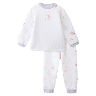 丽婴房儿童天丝半高领秋衣秋裤