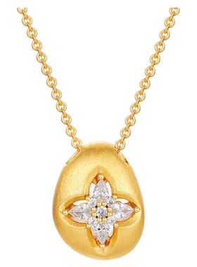 DrawYou一分佐祐 岩中花项链百搭高级感锁骨链轻奢小众设计颈链