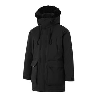 李宁羽绒服男款冬季新款连帽舒适保暖防风休闲健身运动中长款外套