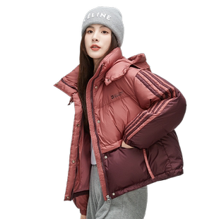 鸭宝宝羽绒服女冬短款2024新款爆款小个子连帽冬季加厚面包服外套