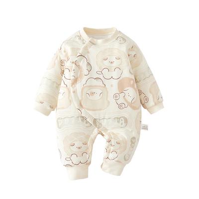 小聪熊婴儿衣服秋冬款加厚连体衣