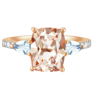 ENZO「粉红之境」18K金摩根石海蓝宝石戒指女EZV312新春礼物