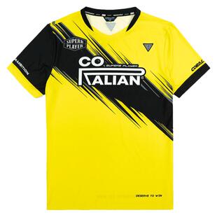 可莱安羽毛球服男女新款夏季透气速干短袖上衣情侣黄色运动服套装