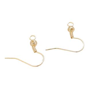 14K银色保色多款加厚铜包银扁耳钩带珠耳钩耳环勾diy饰品手工配件