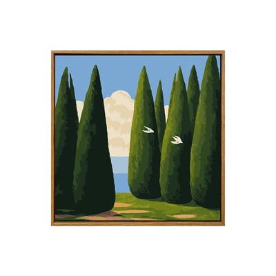 治愈系风景diy数字油画装饰画