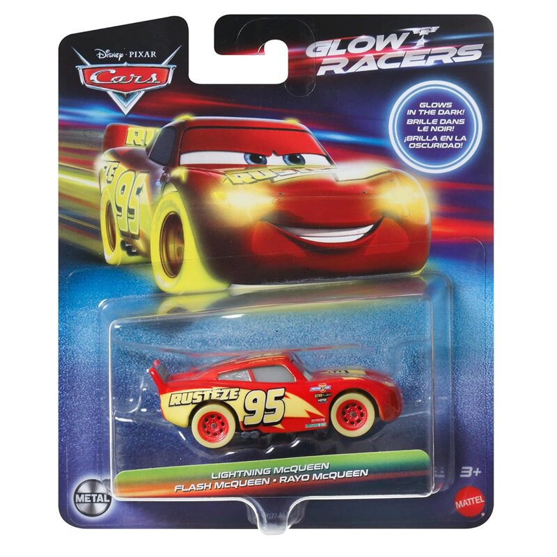 美泰汽车总动员 Pixar Cars Glow Racers 夜光系列玩具车辆模型