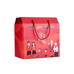 mm豆德芙巧克力盒盒美美零食大礼包7袋脆香米士力架节日送礼