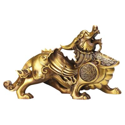 黄铜貔貅四方招财客厅摆件工艺品