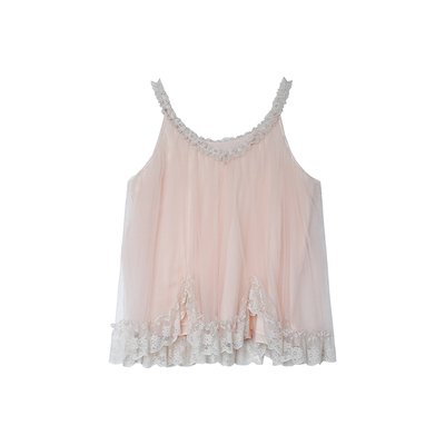 安妮森林仙气网纱吊带