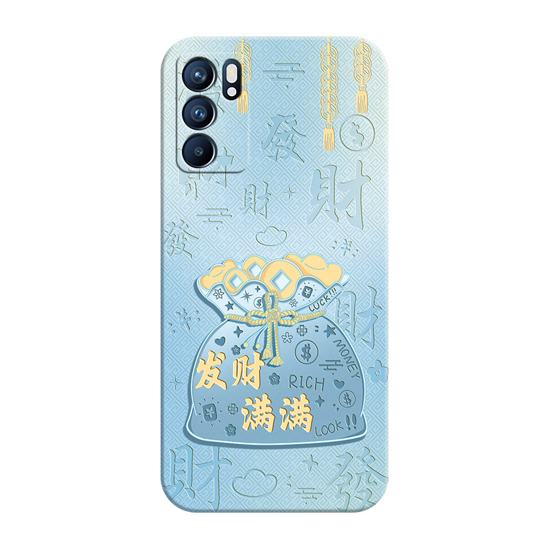 适用OPPOReno6中国风软壳送挂绳