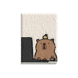 适用苹果ipad保护套air5带笔槽卡皮巴拉air6水豚8.3平板壳11/12.9寸趣味pro第十代10.9寸软8/7代可爱9.7新款