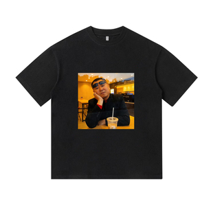 范德彪东北世家马大帅慵懒感纯棉印花短袖T恤衫上衣服男装宽松女