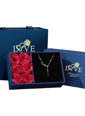 18K金色项链女莫桑钻万能针式链