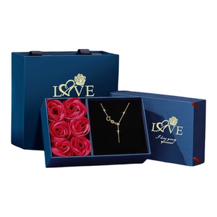 18K金项链女素链穿珍珠闪O字肖邦毛衣链子银镀金莫桑钻万能针式链