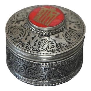 藏式绿松石首饰盒桌面戒指耳环手链收纳盒尼泊尔复古风