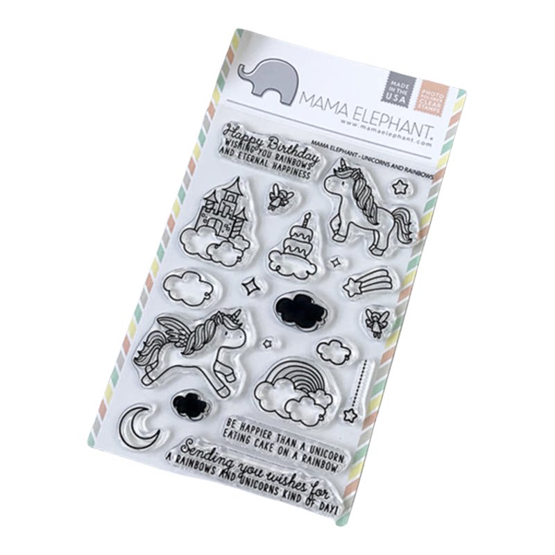 Mama Elephant 独角兽和彩虹 Unicorns and Rainbows 进口印章组