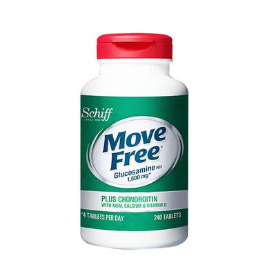美国原装进口MoveFree益节氨糖软骨素五合一高钙护关节维D款240粒