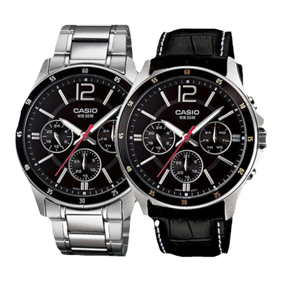 卡西欧男士商务休闲简约防水手表