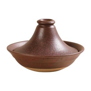 万土烧 粗陶土锅塔吉锅浅砂锅焖鱼红烧煲仔饭专用锅 无涂层耐高温