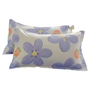 枕套一对装枕头套成人男女纯枕芯套加厚枕罩棉忱头套48x74cm宿舍