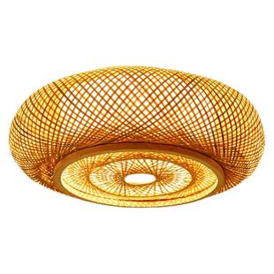 日式竹编吸顶灯禅意茶室民宿客厅卧室灯新中式酒店餐厅玄关竹艺灯