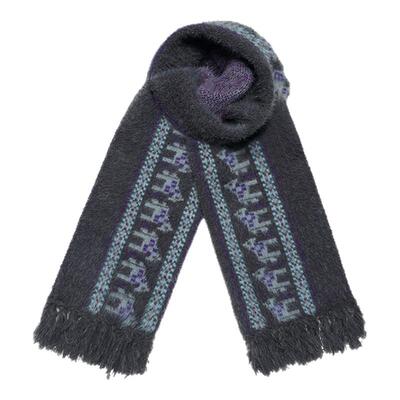 【马年限定】Unvesno(UN)百搭仿貂毛费尔岛提花新年小马针织围巾