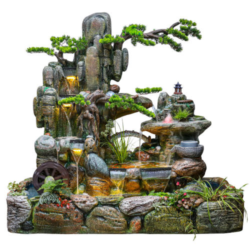 大型假山石流水喷泉瀑布别墅庭院花园鱼池摆件循环水阳台景观造景