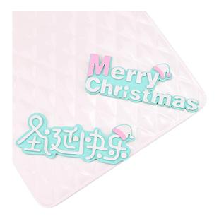 卡通字牌圣诞节快乐圣诞狂欢系列翻糖巧克力蛋糕装饰插牌硅胶模具