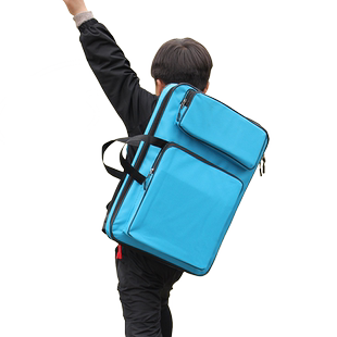 多索多西8k画袋画夹套装小学生美术生专用八开画包儿童素描写生画夹多功能防水手提双肩背包绘画包美术包套装