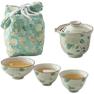 开片可养汝窑快客杯一壶三杯便携式旅行功夫茶具套装随身户外泡茶