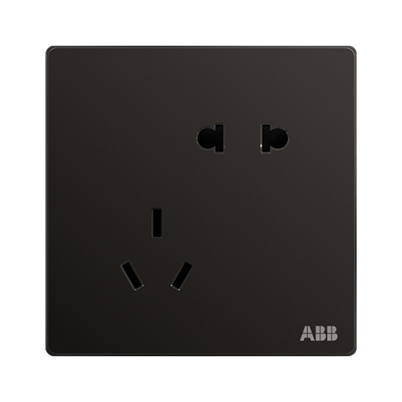 ABB开关插座纯平无框五孔