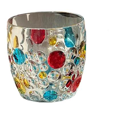 高颜值创意轻奢彩绘珠点玻璃水杯