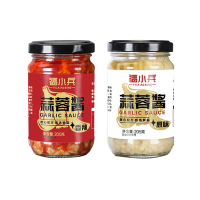 蒜蓉酱原味香辣烤生蚝扇贝大蒜酱