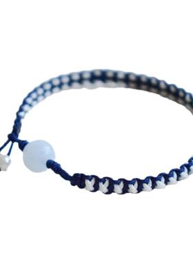 【满天星】珍珠海蓝宝手绳diy