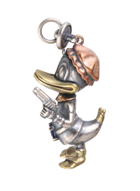 YUKI男女生个性纯卡通银吊坠日韩